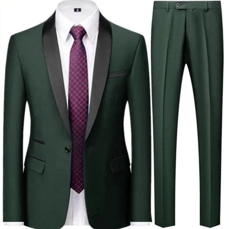 U-GRAND Men's British Style Slim Suit 3 Piece Set Jacket Vest Pants / Male Business Gentleman High End Custom Dress Blazers Coat S-6XL